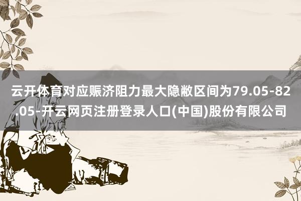 云开体育对应赈济阻力最大隐敝区间为79.05-82.05-开云网页注册登录人口(中国)股份有限公司